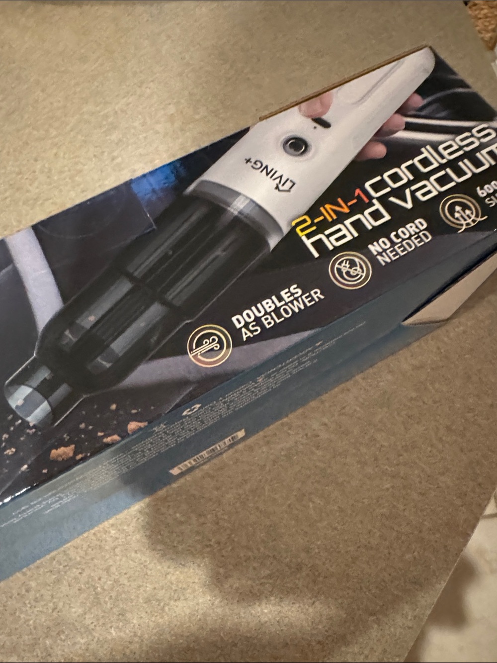 2-in-1 Cordless Hand Vacuum Cleaner - White/Black, NWT.